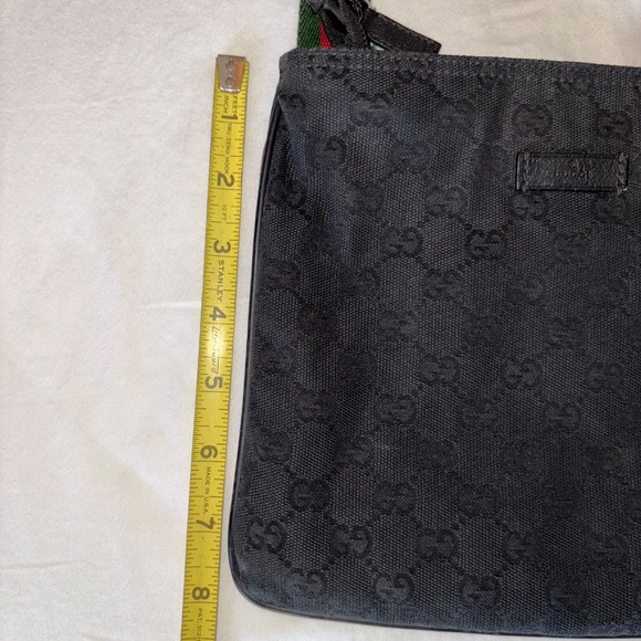 Gucci Pre-owned Gg Shelly Line Cross Body Shoulder Bag In Black, Red, Green - Picture 4 of 16